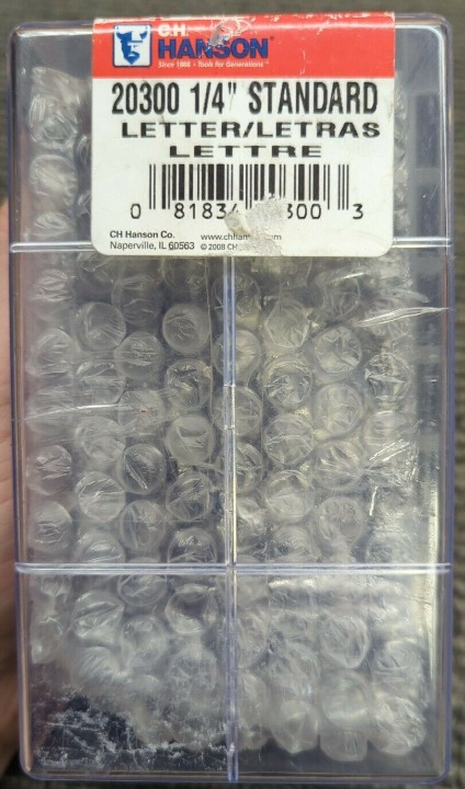 C.H. Hanson 20300 1/4 Steel Letter Stamp Set