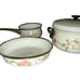 Mikasa Grande Chef Silk Bouquet 4.5 Qt. Pot & Lid Frying Pan 10 & Sauce Pan VTG