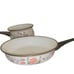 Mikasa Grande Chef Silk Bouquet 4.5 Qt. Pot & Lid Frying Pan 10 & Sauce Pan VTG