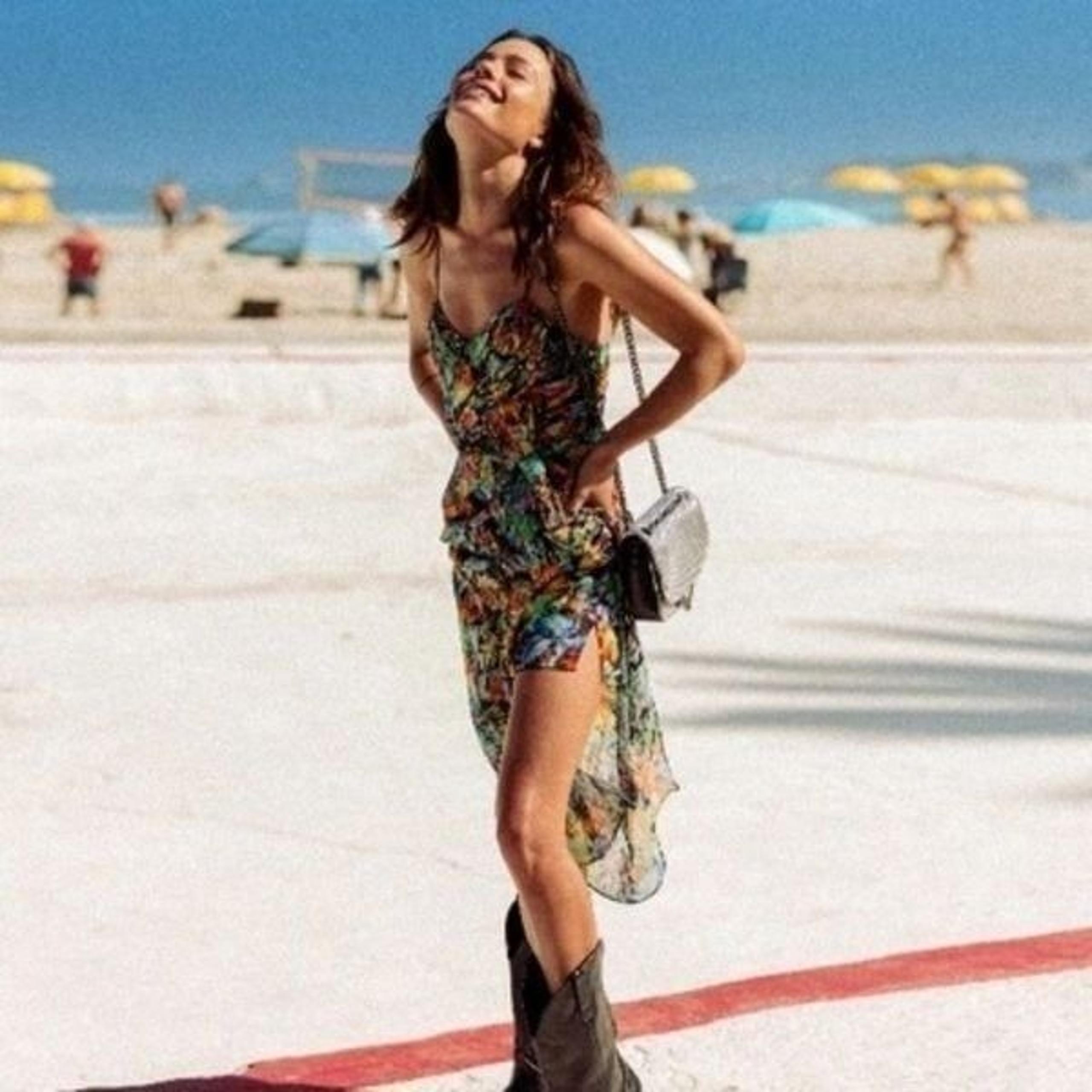 THE KOOPLES | Tokyo Night Floral Print Midi Dress A09
