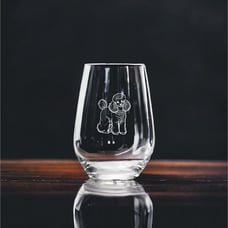 Poodle Stemless Wine Glasses x4 Premium 15 Oz Personalize Gift Dog Animal NEW