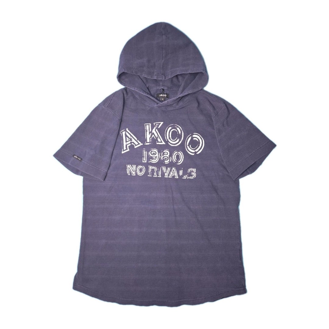 VTG Akoo Waffle Knit Mid Sleeve Mens Large Hoodie