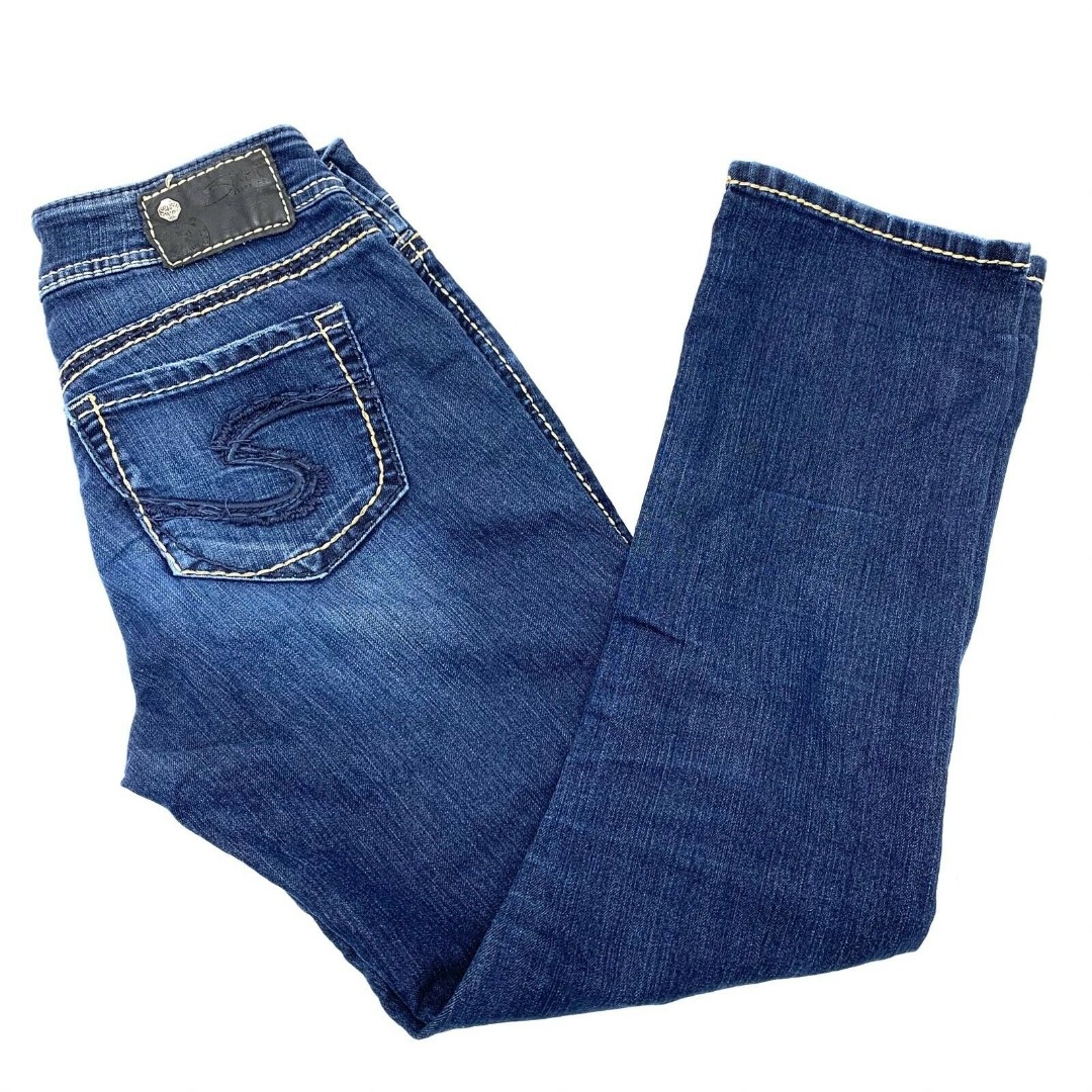 Silver Jeans Suki Capri Womens Jeans Size 25 (Measured 28x26) Dark Blue