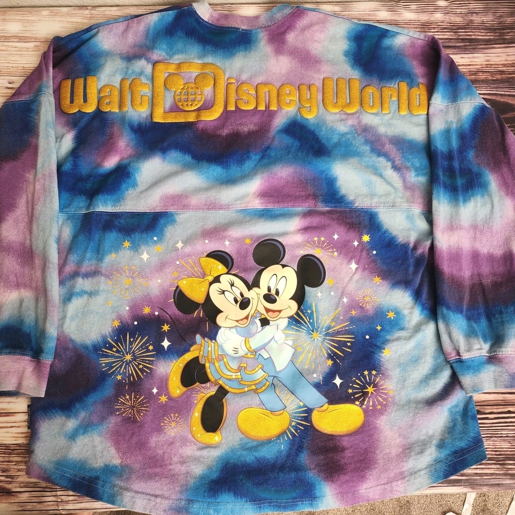 Walt Disney World Large 50th Anniversary Grand Finale Tie Dye Mickey Minnie Land