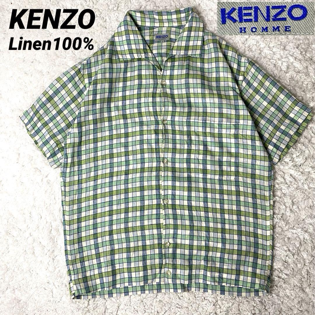 Vintage KENZO HOMME Men's Shirt ~ 60% Linen 40% Cotton