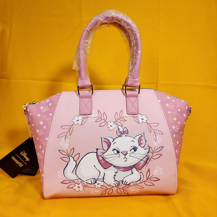 Loungefly Disney The Aristocats Marie Pink Cause Im a Lady Flowers Satchel Bag