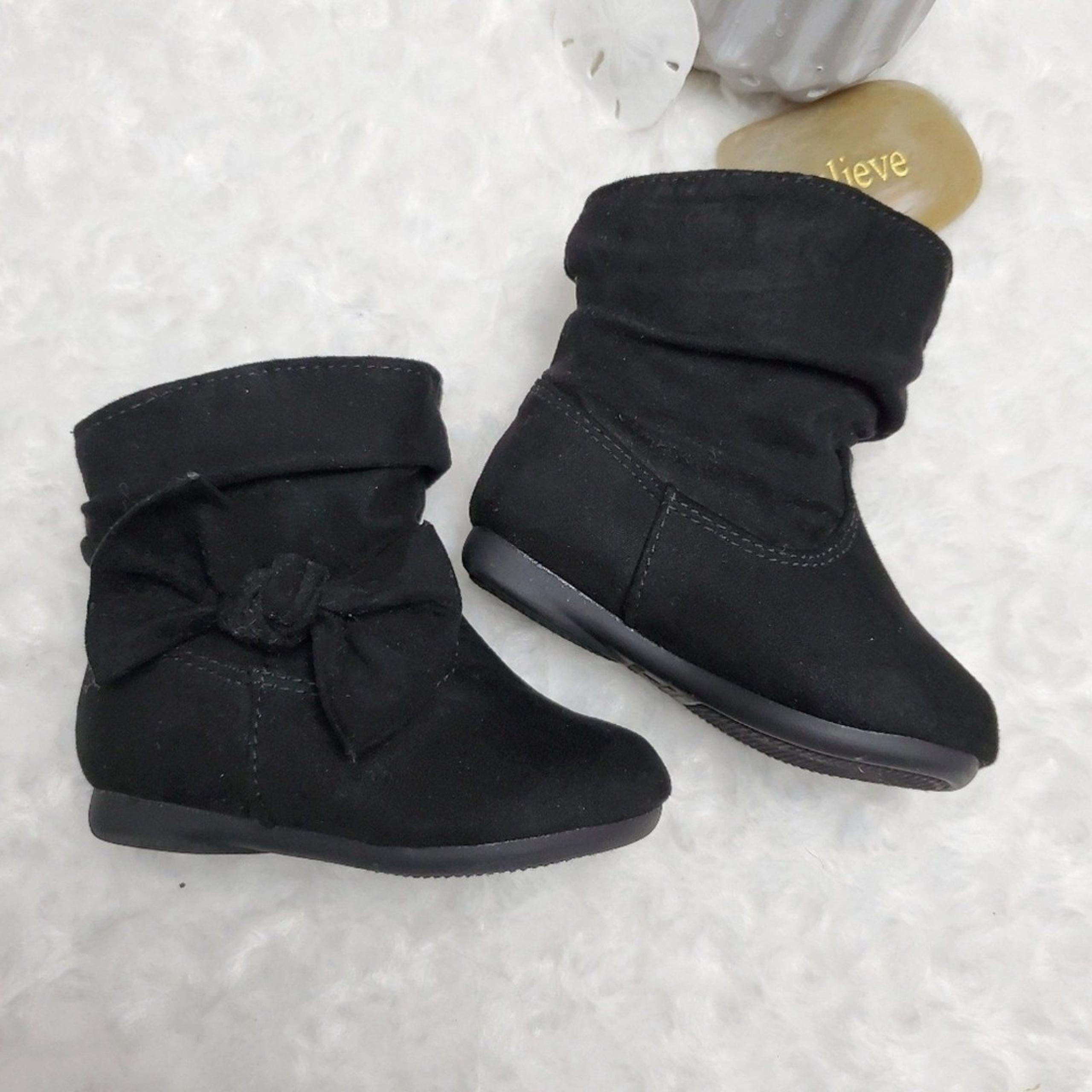 Garanimals Bow Suede Boots Black Size 3