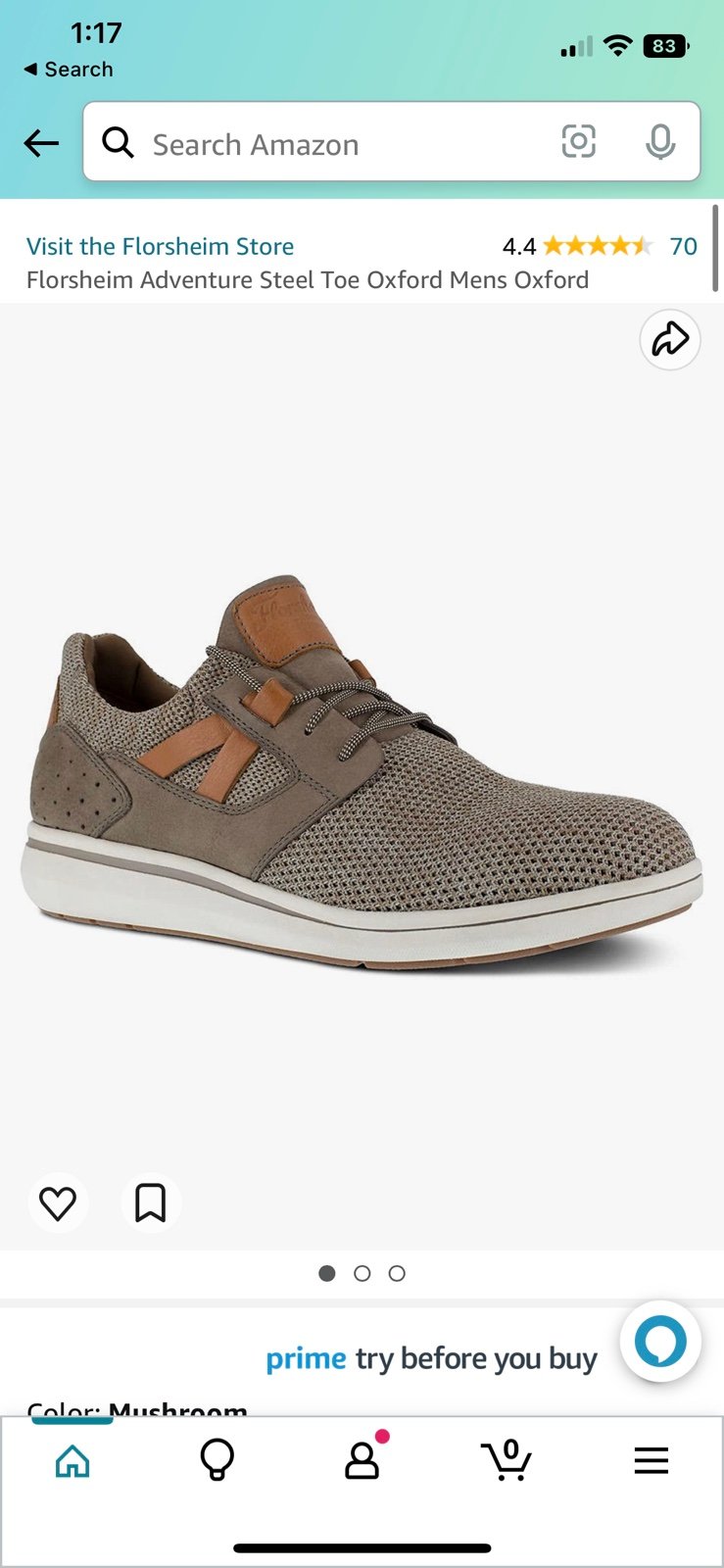 Florsheim safety toe shoe