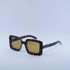 New Gucci GG1718S 002 Sunglasses - Spotted Havana Frame, Nicotine Lenses