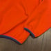 Stussy Fleece Pullover Mens Medium Orange Crew Neck Sweatshirt Blue Trim