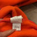Stussy Fleece Pullover Mens Medium Orange Crew Neck Sweatshirt Blue Trim