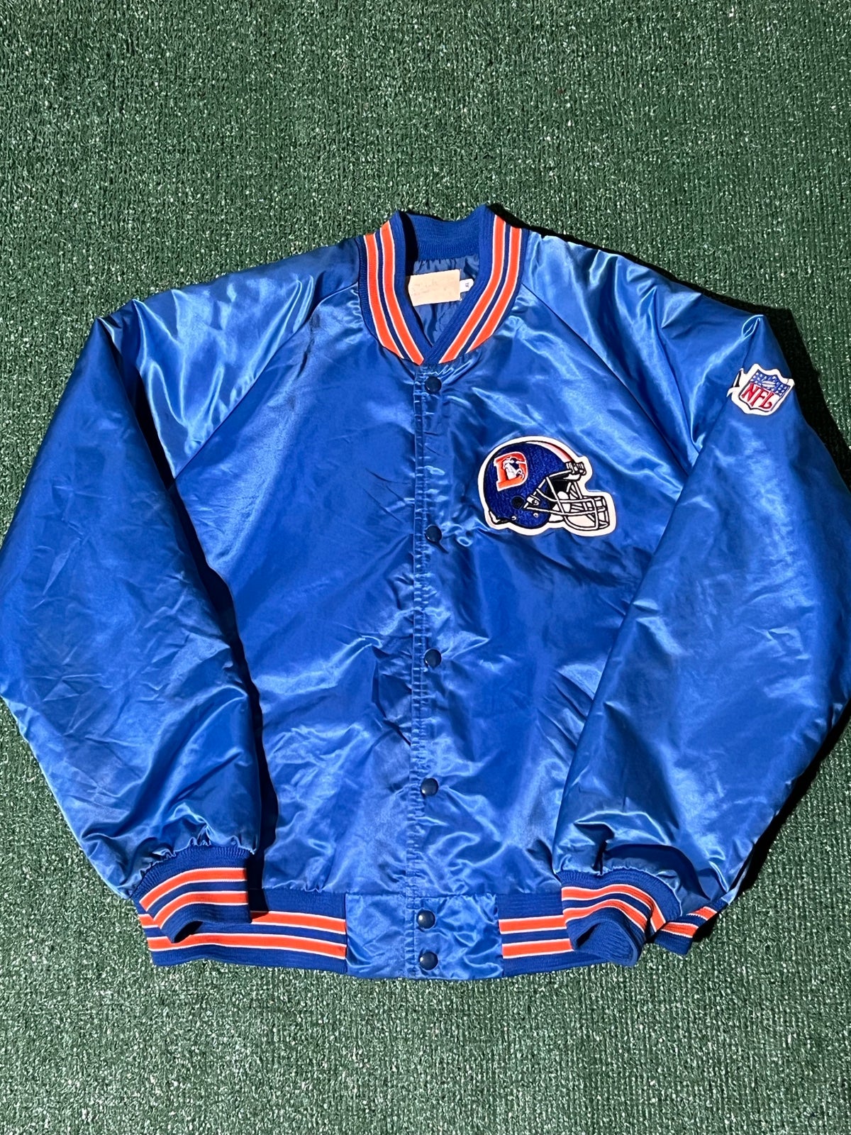 80s-90s chalk line Broncos ナイロンジャケット XL