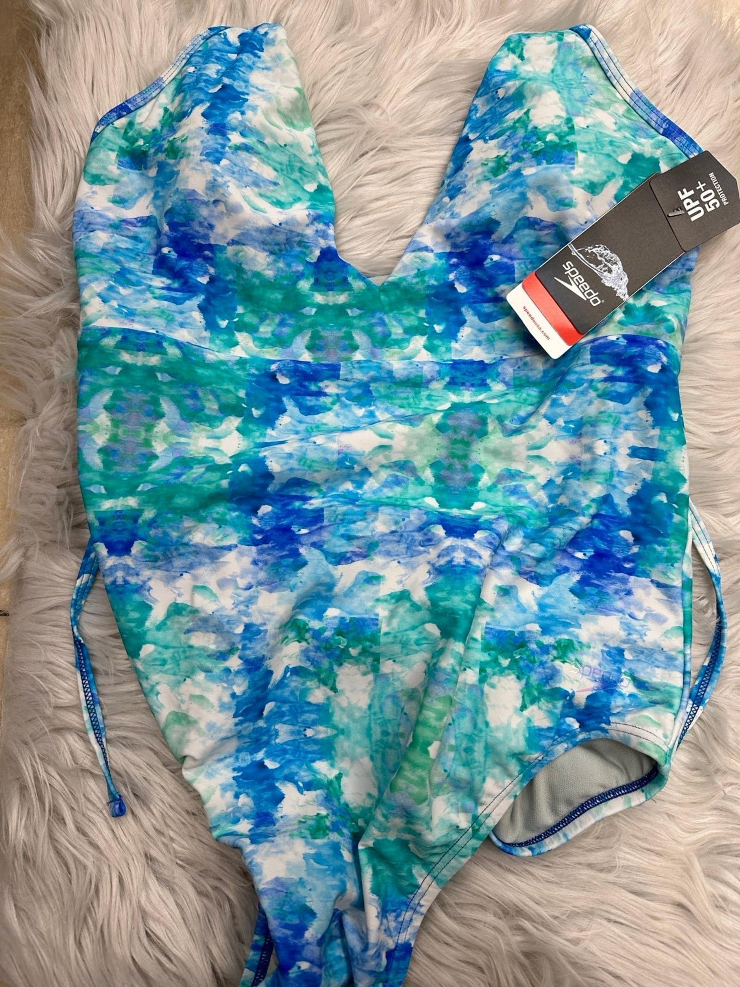 Share Speedo Women's V-Neck Halter One Piece Swimsuit 12