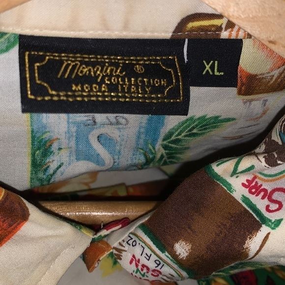 Store Vintage Monzini XL tropical beer shirt
