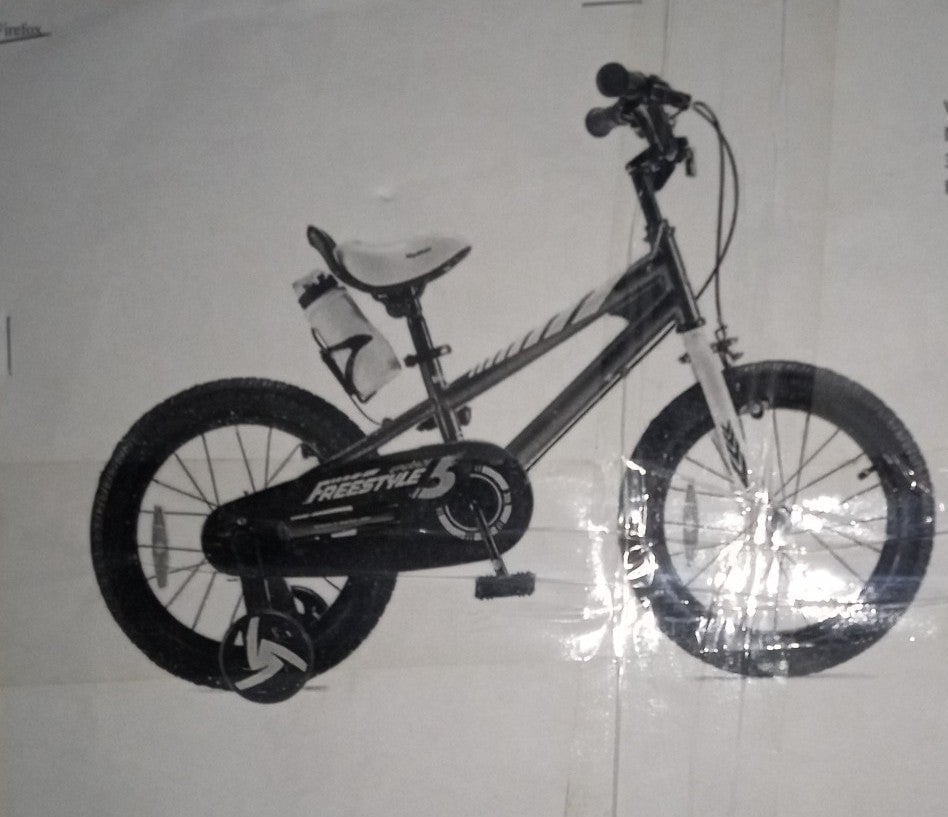 Royalbaby Freestyle Kids Bike (color black & white) 16 wheels ages 3-9