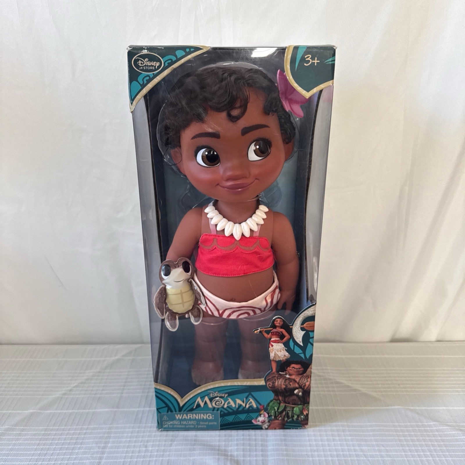 Disney Store Designer 15 Moana Toddler Doll with Pet Turtle BRAND NEW SEALED