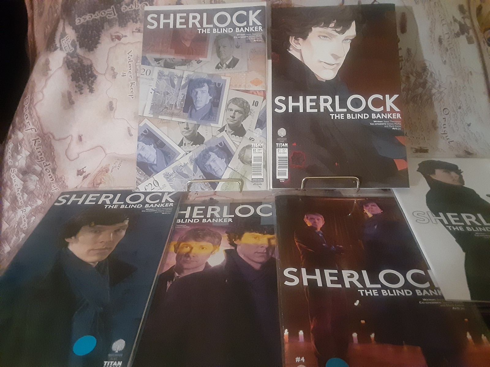 Sherlock The Blind Banker 1,2,3,4,5,6 Titan Comic book set, manga style artwork