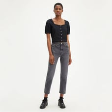 New Levi's Women Wedgie Straight Break A Leg High Rise Button Fly Jeans 30 x 28