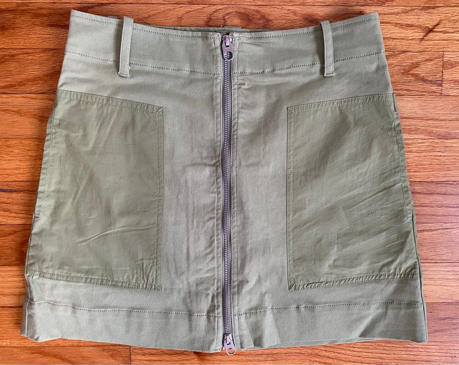 Proenza Schouler Cotton Army Zipper Cargo Skirt size 6
