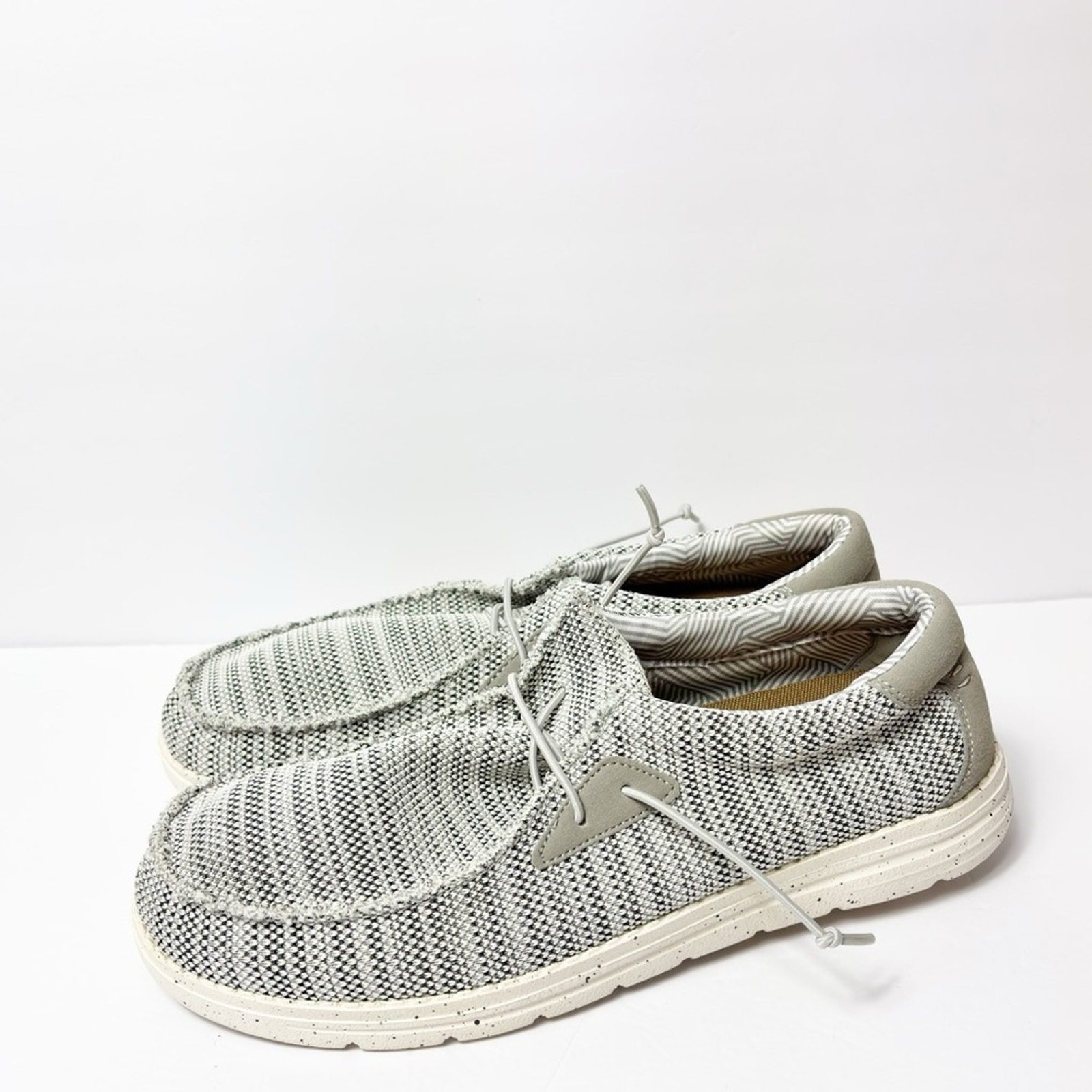 BRUNO MARC MEN'S CASUAL SLIP-ON LOAFERS LIGHTWEIGHT STRETCH SHOES GREY SIZE 12