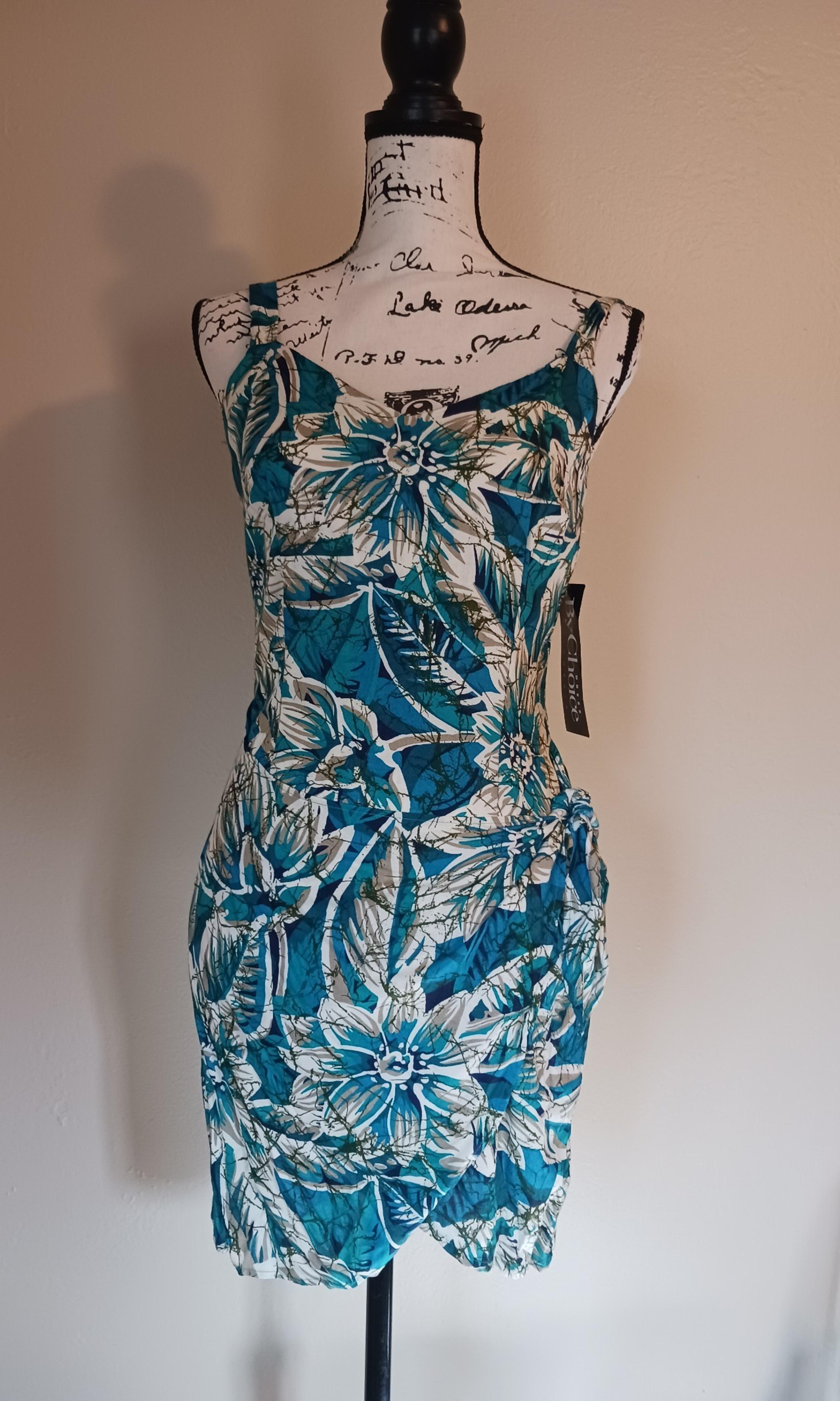 Vintage 90s Mini Hawaiian Print dress S