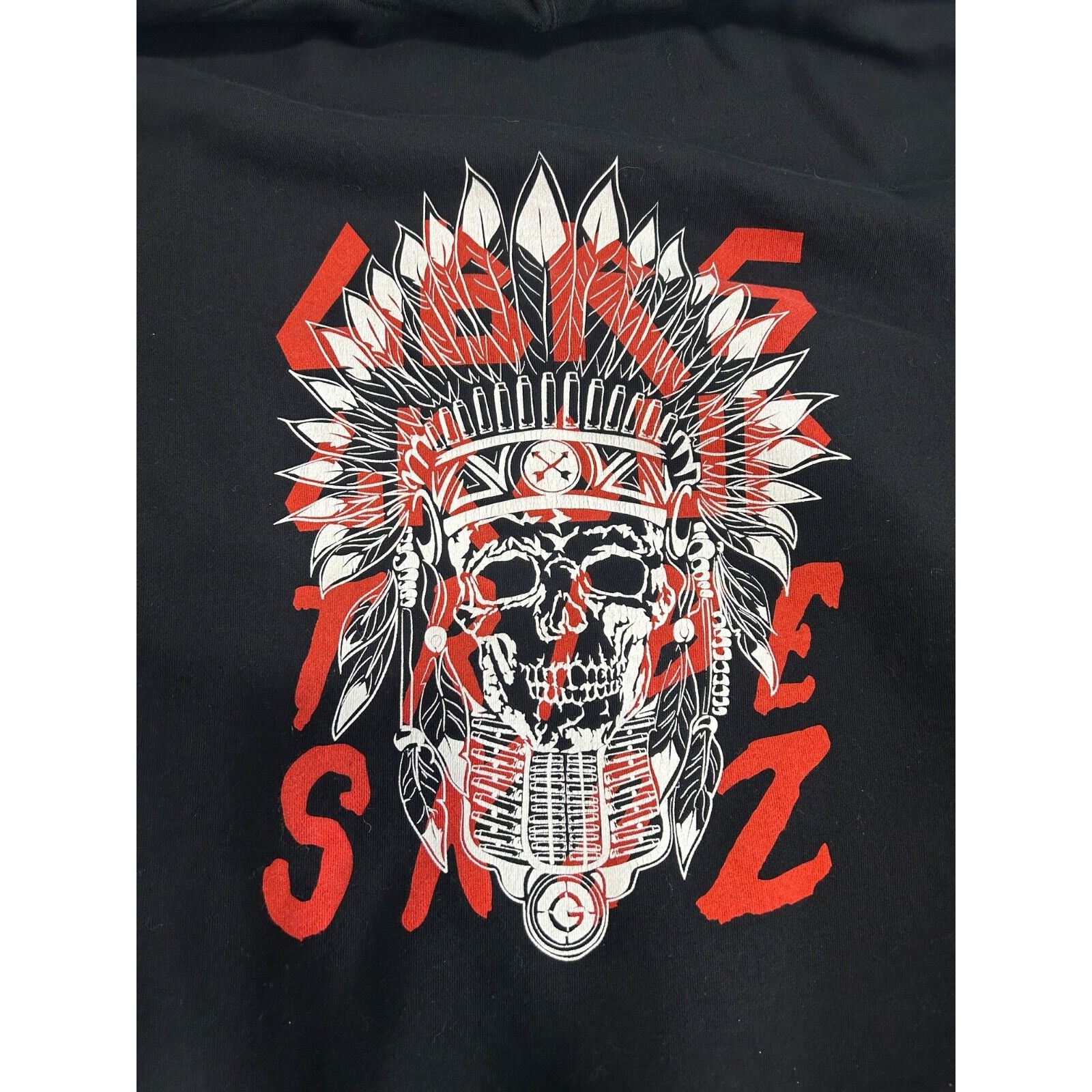 GBRS Tribe Sk8z Black Hoodie War Chief 2XL Printed In USA Skater