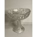 Clear Crystal Glass Candy Bowl. 5. Inches Tall 9 Inches Wide and 2 Inches Deep.