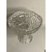 Clear Crystal Glass Candy Bowl. 5. Inches Tall 9 Inches Wide and 2 Inches Deep.