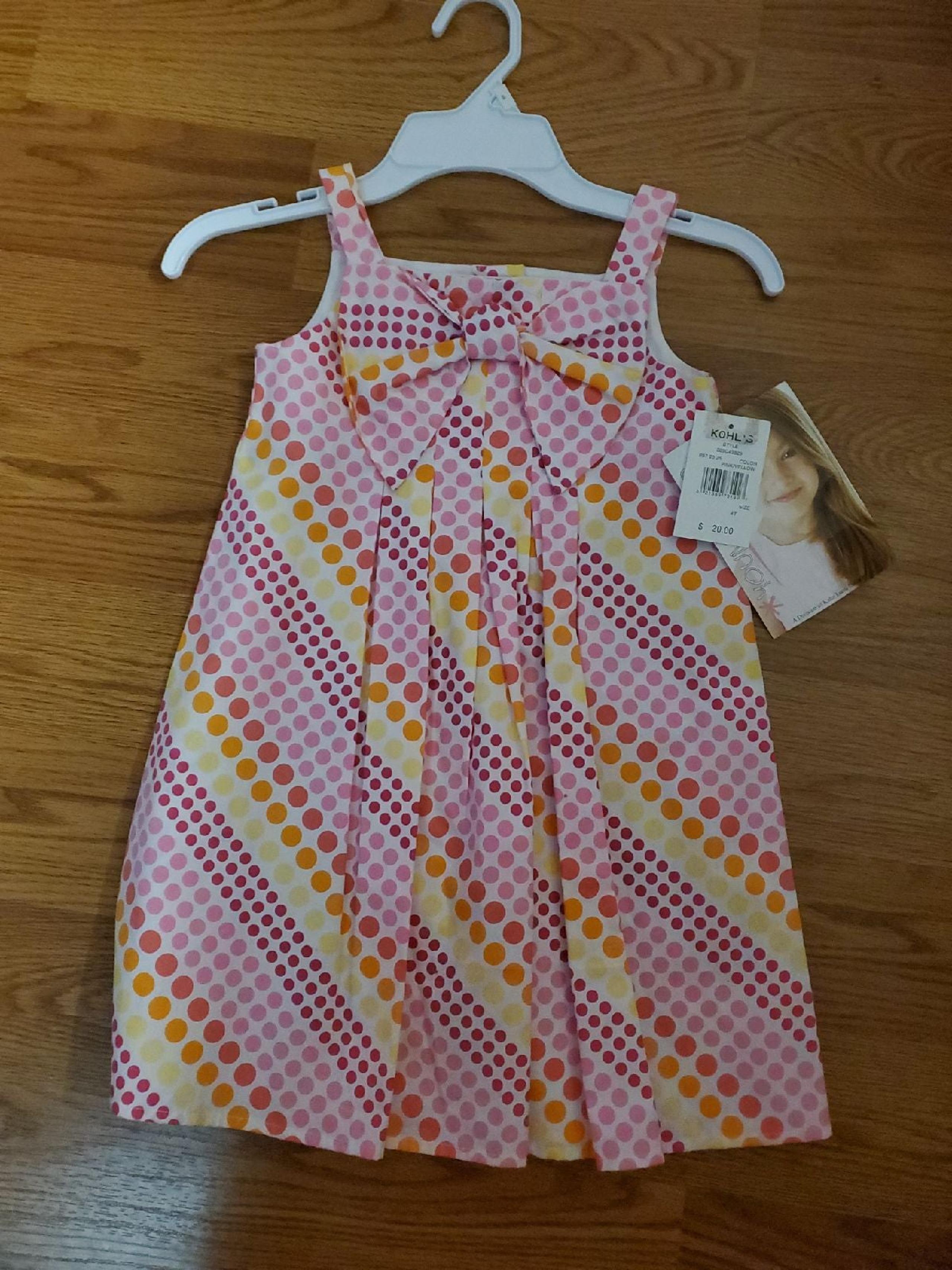 Girls 4t sundress polka dots new