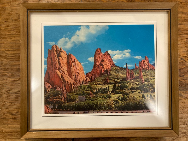 Garden of the Gods Colorado Springs vintage photograph framed Manitou 1950s park