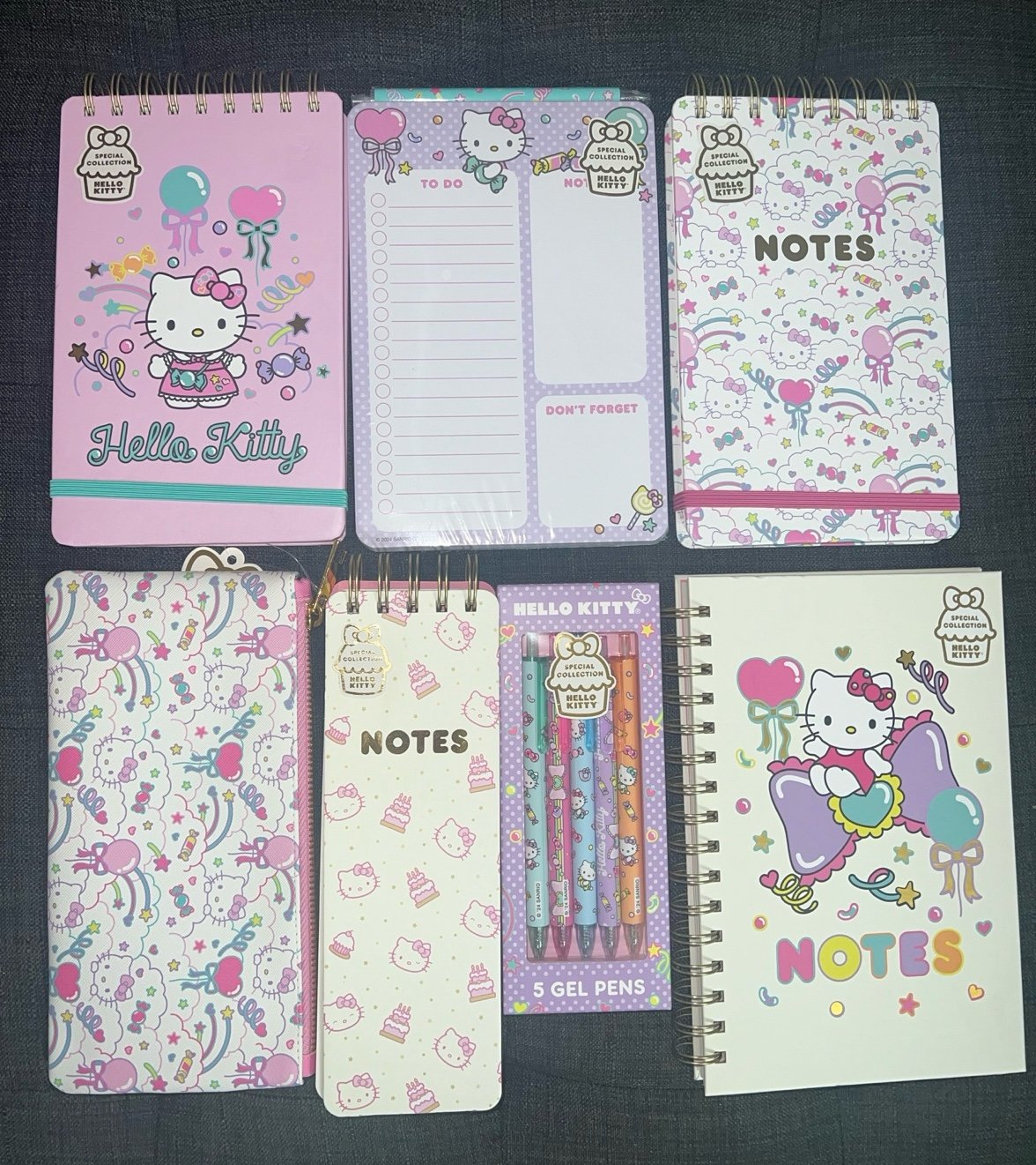 Hello Kitty 50th Anniversary Special Edition Stationery Set Notebooks And Pens