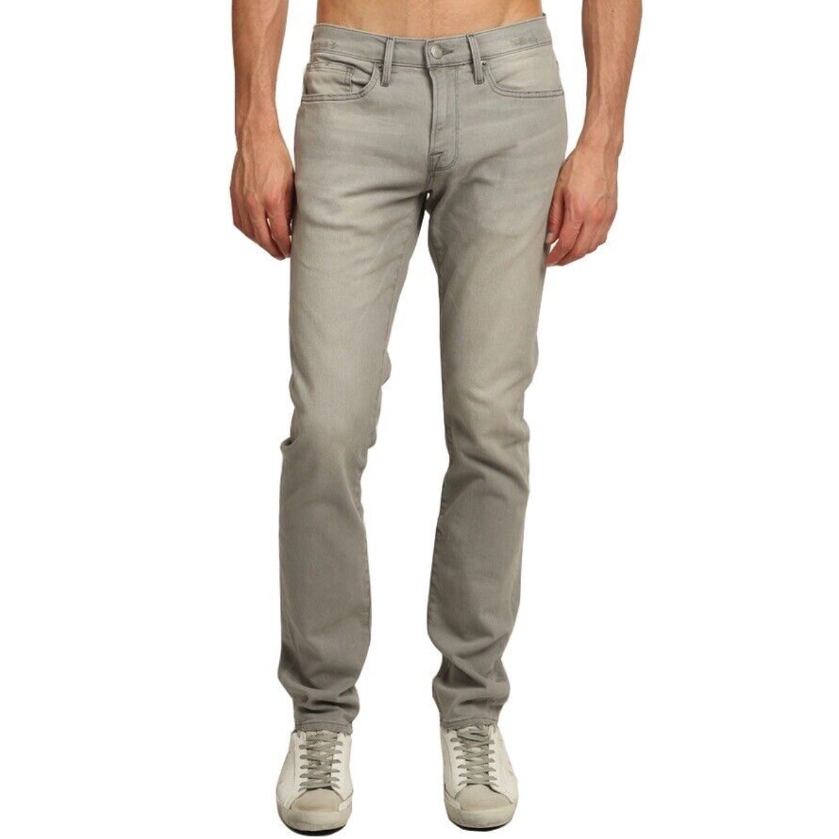 FRAME Gray Cotton Blend L'Homme Slim High Rise Casual Denim Jeans Size 28