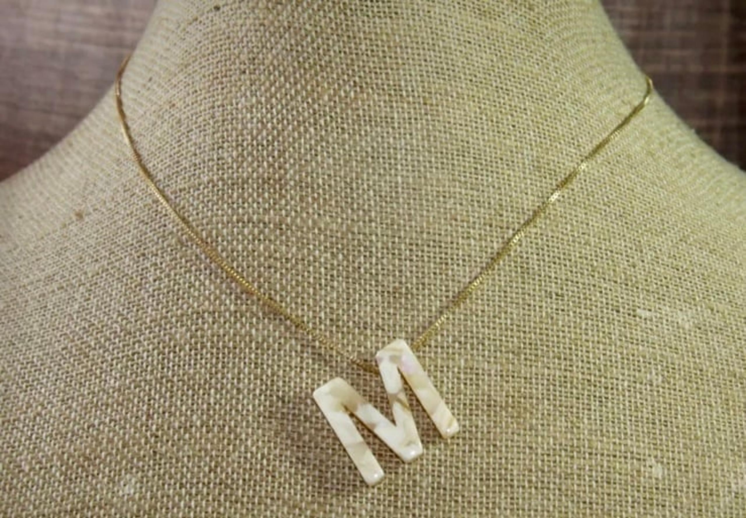 Retired Plunder Monogram “M” Necklace NIB - Plunder Design