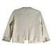 Vintage 1960s Kimberly 100% Wool Ribbed Open Front Jacket Blazer Gold Old Money