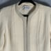 Vintage 1960s Kimberly 100% Wool Ribbed Open Front Jacket Blazer Gold Old Money