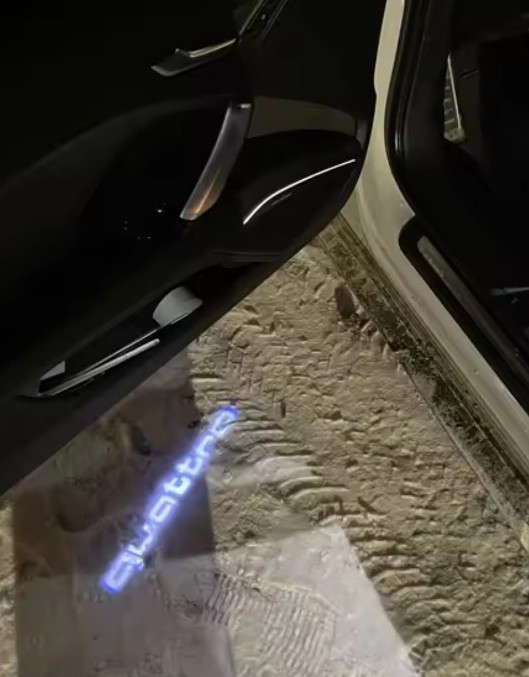 2 Audi quattro Puddle projector door lights other logos available