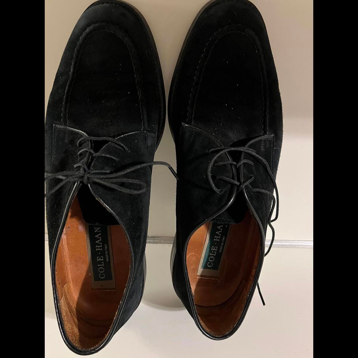 Cole Haan Black Suede Dress Shoes size 10