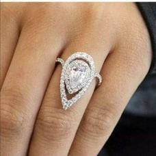 New 18k white gold diamonds jewelry ring