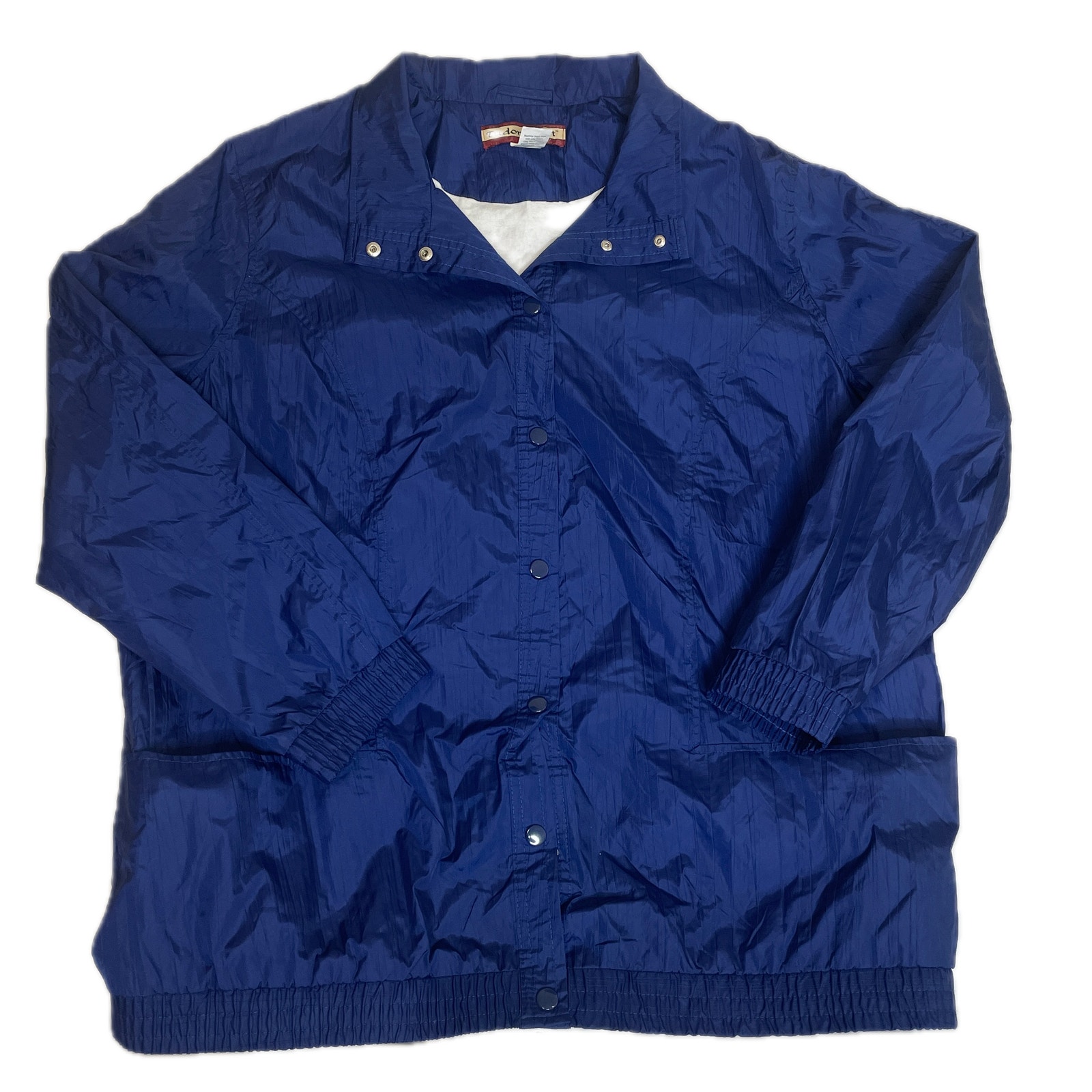 Vintage Tudor Court Women's Windbreaker Jacket 100% Nylon, Lined, Pockets XL