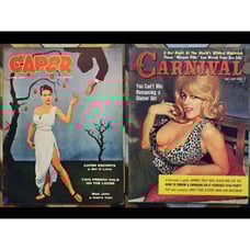 CAPER Vol.1 #8 + CARNIVAL Vol.13 #2 (1957/66) Vintage Glamour Magazines, Pin-Ups