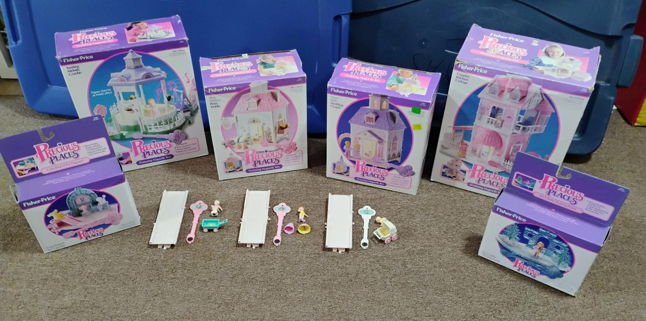 HUGE Vintage 1980's Precious Places Sets With Magnetic Keys : 9 Sets