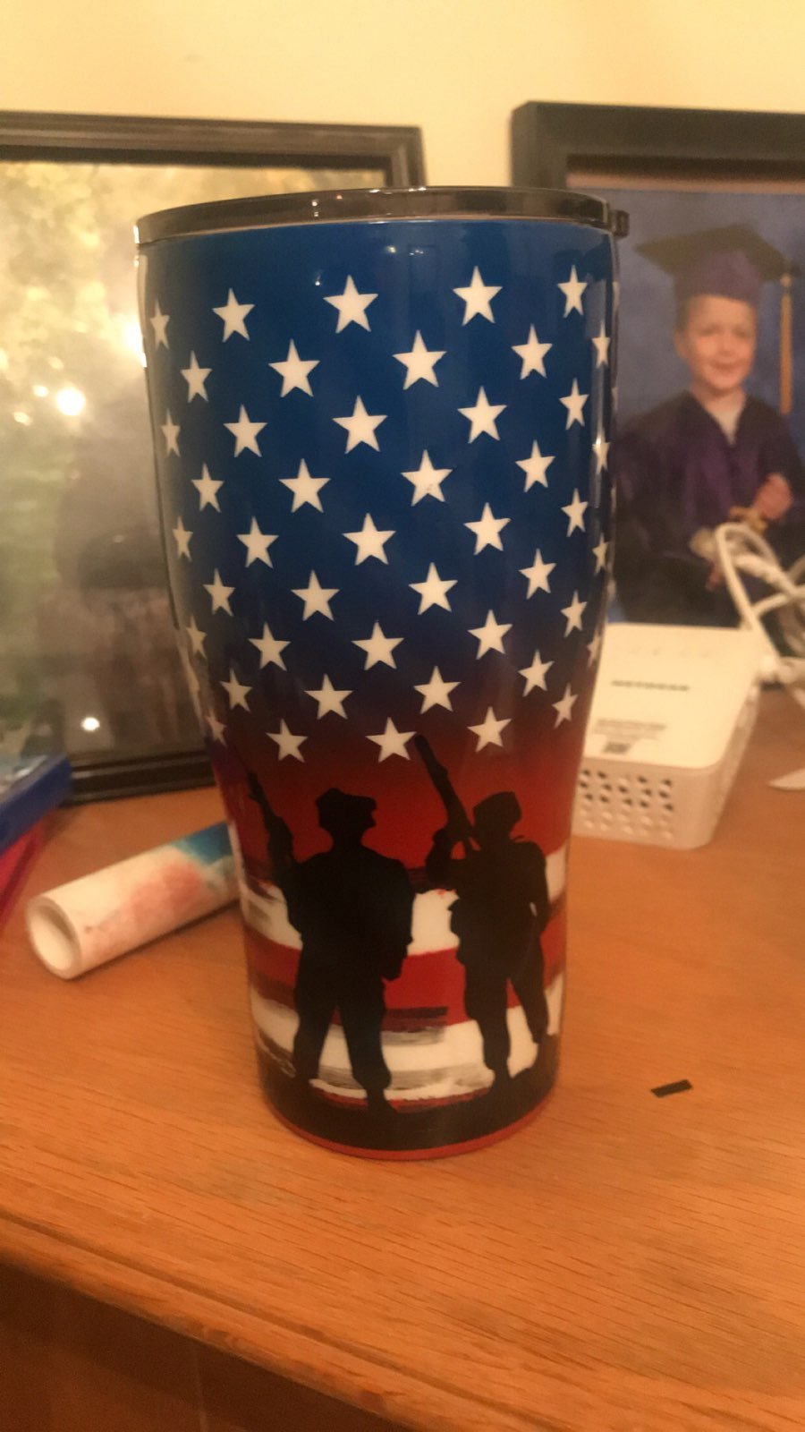 American Flag Tumbler