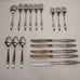 Oneidacraft Deluxe Lasting Rose Stainless Flatware 17 Piece Mixed Lot