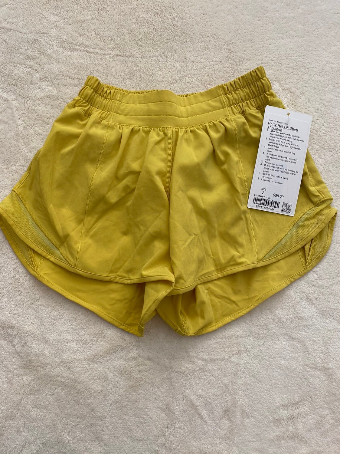 Lululemon Hotty Hot Shorts Soleil sz 2 TALL