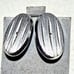 Swank sterling silver mid century modern oval men's cufflinks