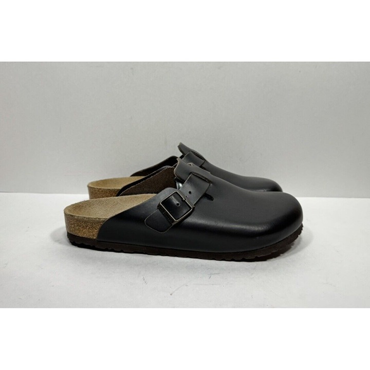 Birkenstock Boston Clogs Mules Dark Brown Leather Regular Width Men’s Size 9