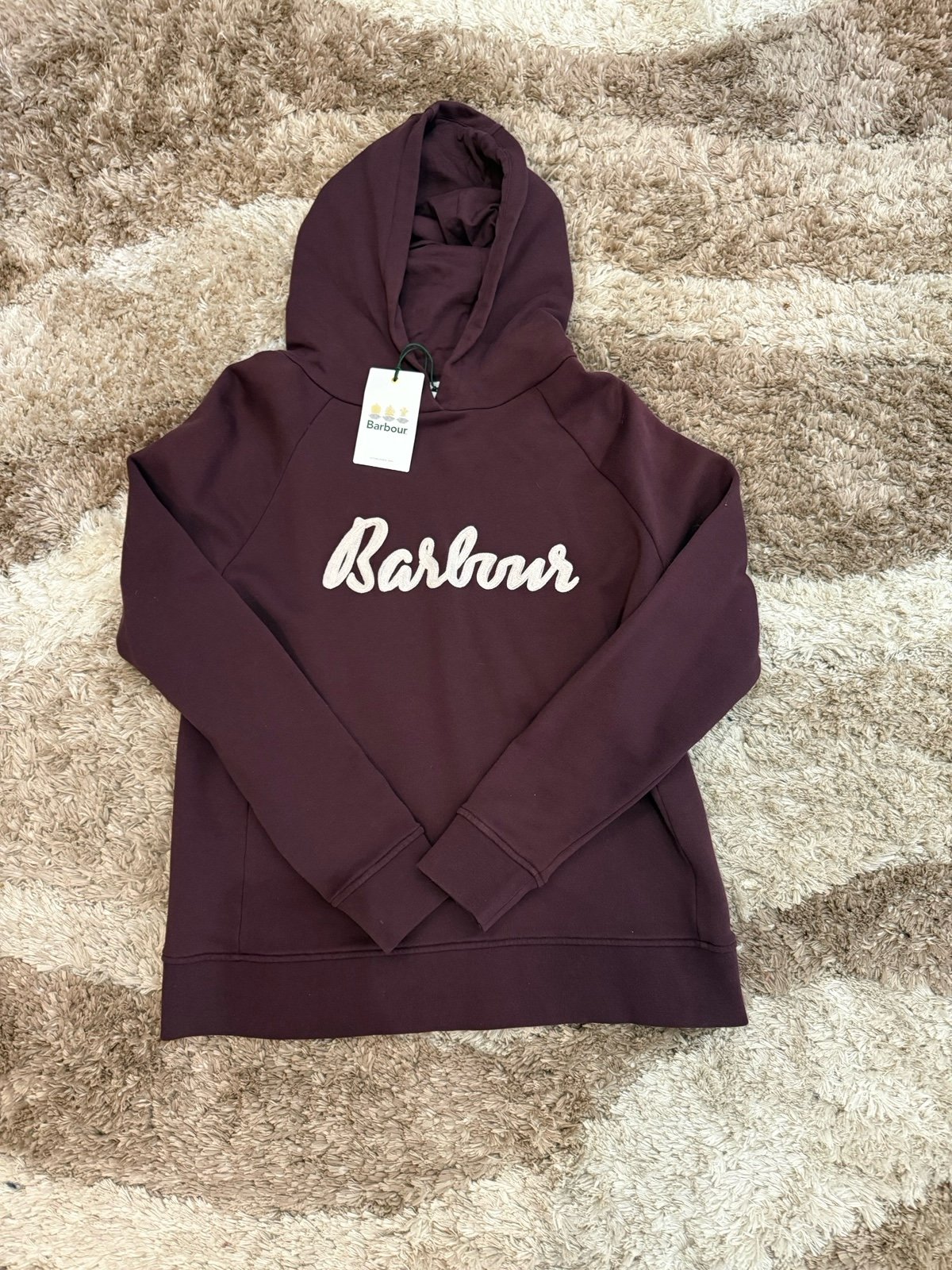 Women’s Maroon Barbour Hoodie - size 8 NWT!
