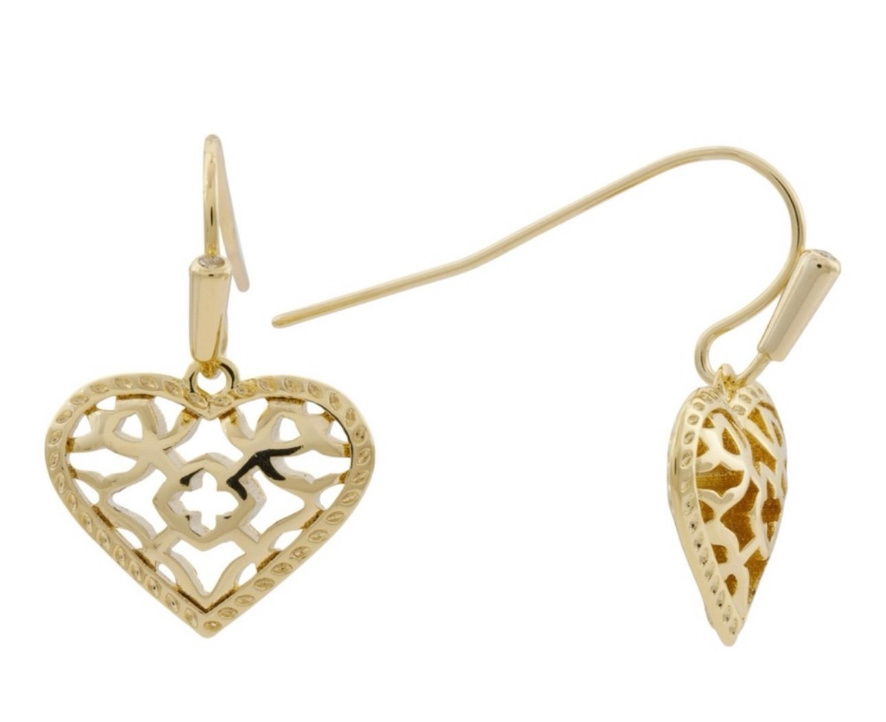 Kendra Scott Goldtone Heart Drop Earrings