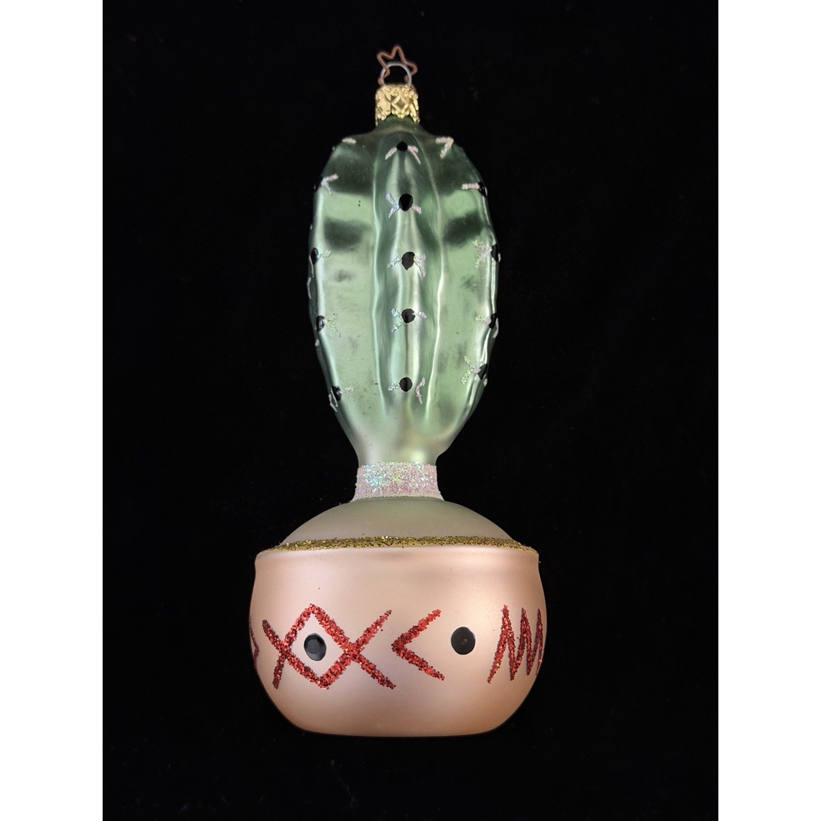 VINTAGE 1997 INGE-GLAS OLD WORLD CHRISTMAS Cactus Large Southwest Ornament Glass