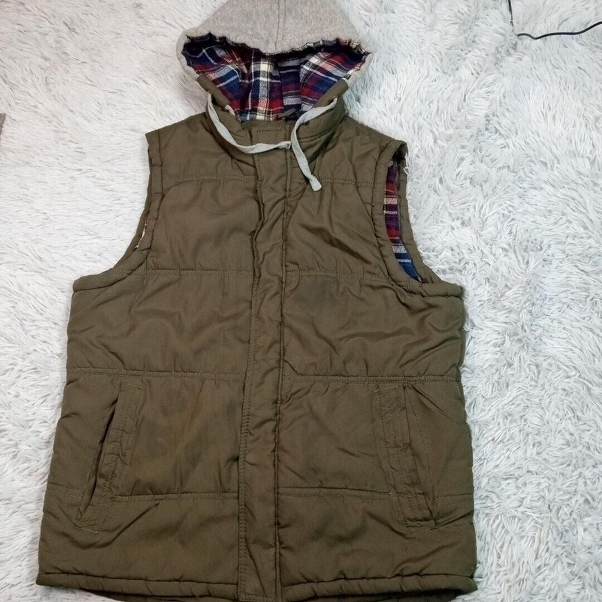 Weatherproof Vest Mens M Green Hoodie Gorpcore Pockets Outdoors Chore Work